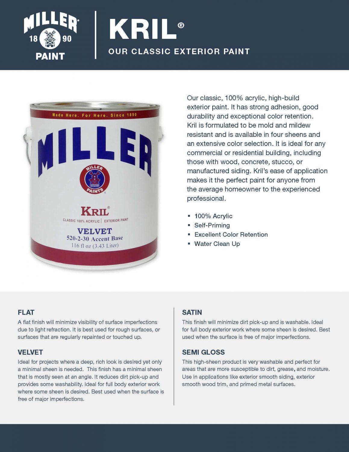 Miller Paint Kril Brochure