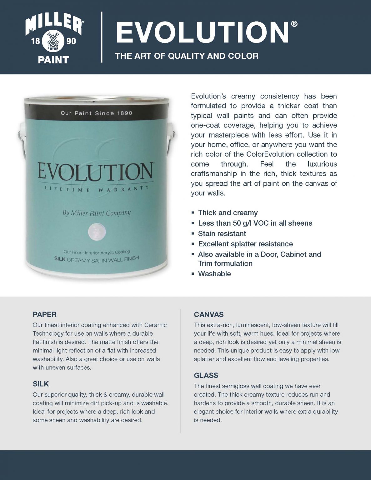 Evolution Interior Miller Paint