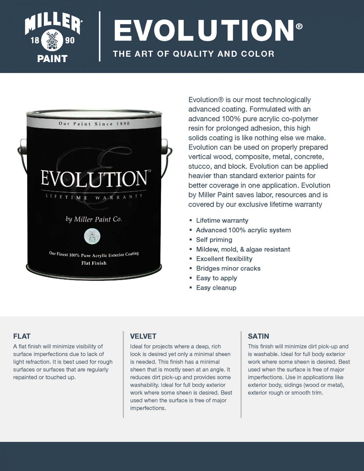 Evolution Exterior Miller Paint