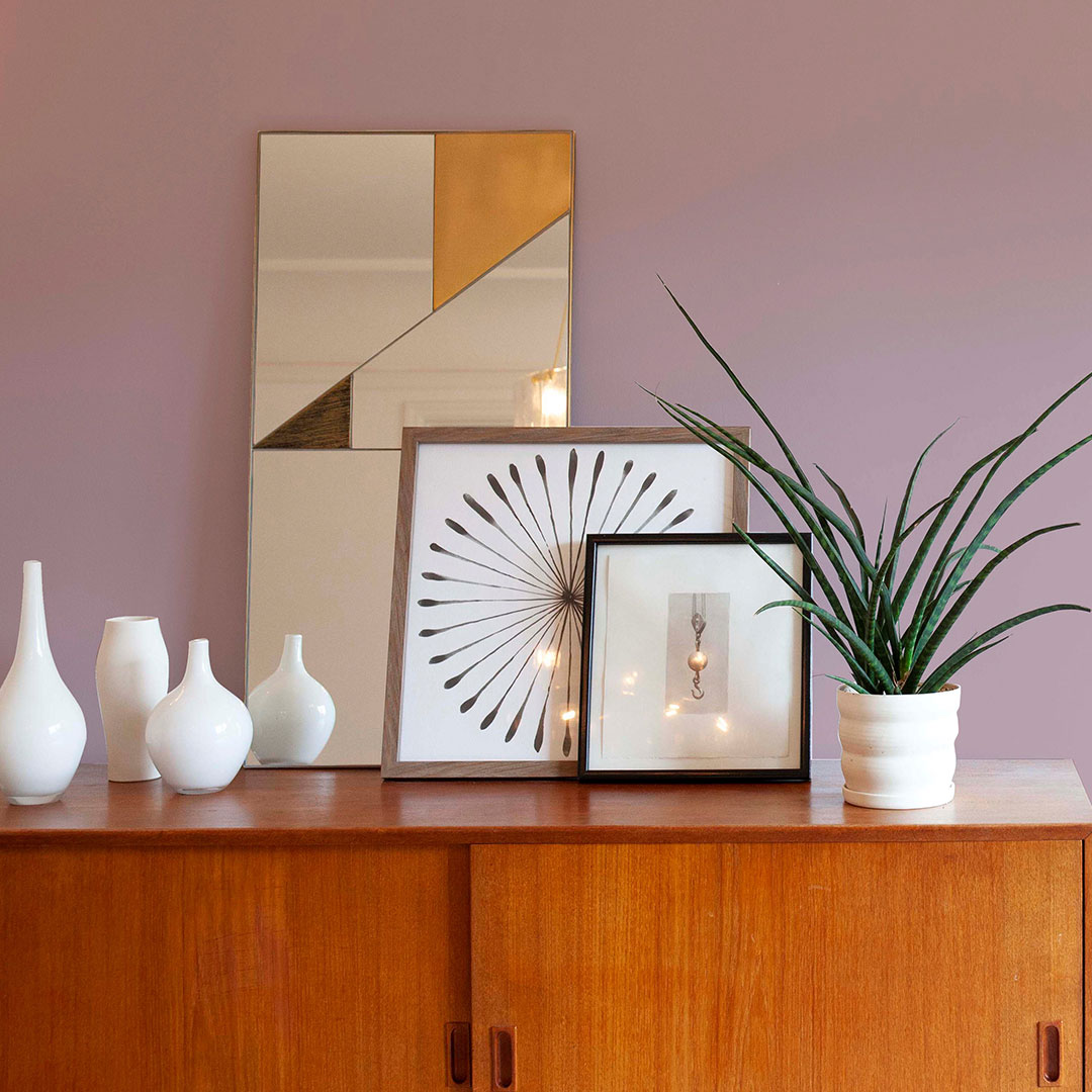 Purple Wall Color & Cabinets