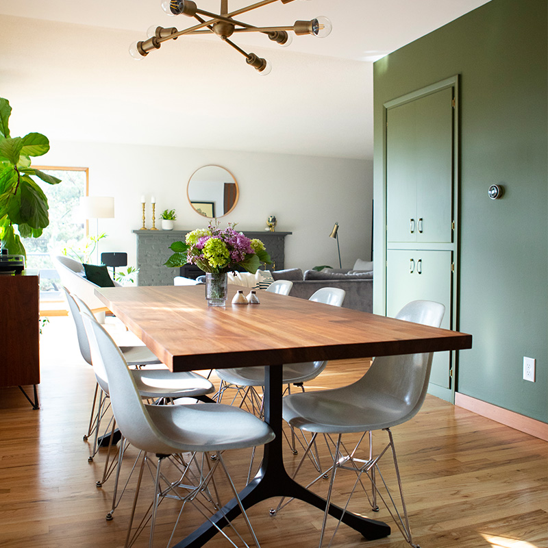 Olive Green Dining Room