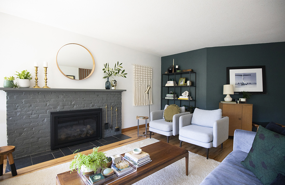 Dark Gray Fireplace