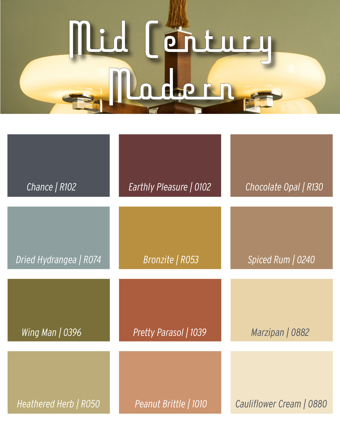 Mid Century Modern Palette Mid Century Modern Palette